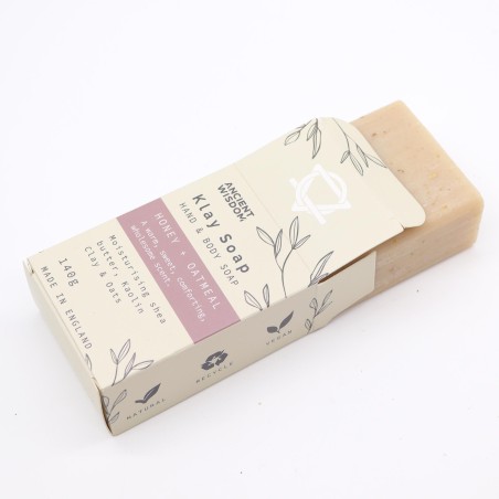 Savon artisanal à l’argile et au miel - Arôme chaud, sucré, réconfortant et sain - 140gr.
