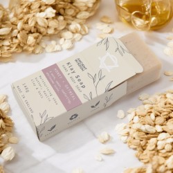 Artisan Clay Haferflocken und Honig Seife - Warmes, süßes, beruhigendes und gesundes Aroma - 140gr.