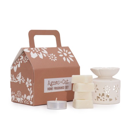 Agnes & Cat Marockansk Doft Presentset - Oljebrännare, Aromatiska Vaxer och Värmeljus