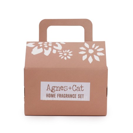 Set cadou parfum marocan Agnes & Cat - arzător de ulei, ceară aromatică și lumânare de ceai