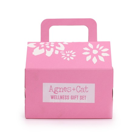 Agnes & Cat Flourish and Happiness Wellbeing Gift Set - Handmade Soap, Solid Shampoo, Lip Balm and Roll-on Oil