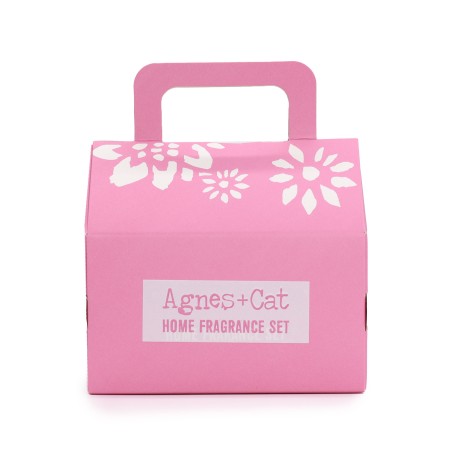 مجموعة هدايا Agnes & Cat عطر الشاي والورود - موقد الزيت والشموع العطرية وشمعة الشاي