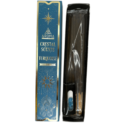 Türkis Räucherstäbchen AROMA Räucherstäbchen Kit Kristall - Räucherstäbchen mit Mineralien - 1 Schachtel mit 20gr.