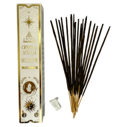 Encens Sélénite AROMA Smudge Kit Encens Cristal - Bâtonnets d’encens minéraux - 1 boîte de 20gr.