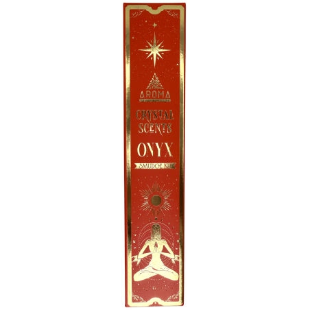 Encens Onyx AROMA Smudge Kit Encens Cristal - Bâtonnets d’encens minéraux - 1 boite de 20gr.