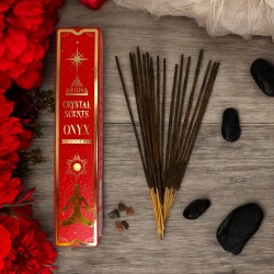 Encens Onyx AROMA Smudge Kit Encens Cristal - Bâtonnets d’encens minéraux - 1 boite de 20gr.