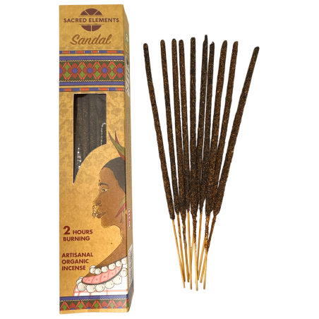 Sandalwood Incense SACRED ELEMENTS HEM - 10 artisan organic sticks