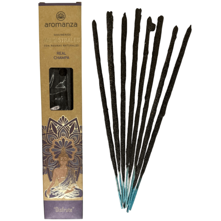 Sahumerios Magistrales Real Champa Inciensos Aromanza Argentina 8 barritas gruesas con Resinas Naturales - Disfrute