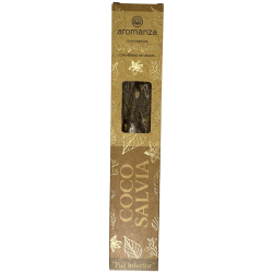 Ekologiskt kokosnöts- och salviarökeri med naturliga örtblad Aromanza Argentina - 6 naturliga pinnar - Inner Peace