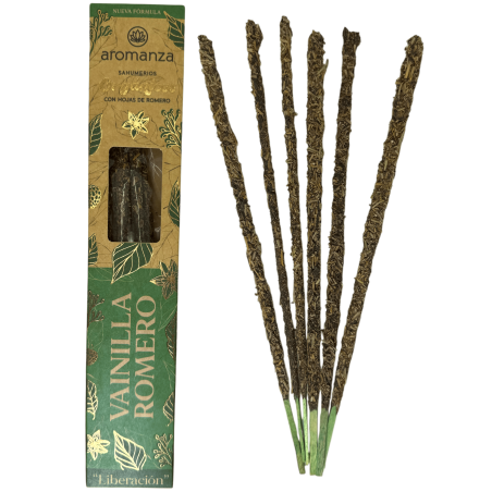 Encens Bio Vanille et Romarin aux Feuilles de Romarin Aromanza Argentina - 6 sticks naturels - Release