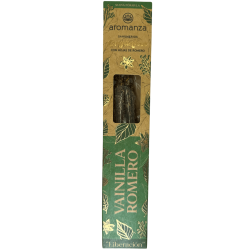 Organic Vanilla and Rosemary Incense with Rosemary Leaves Aromanza Argentina - 6 natural sticks - Release