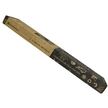 Encens Bio Variété de Parfums aux Herbes, Fleurs et Écorces Aromanza Argentina - 6 sticks - 6 Sensations