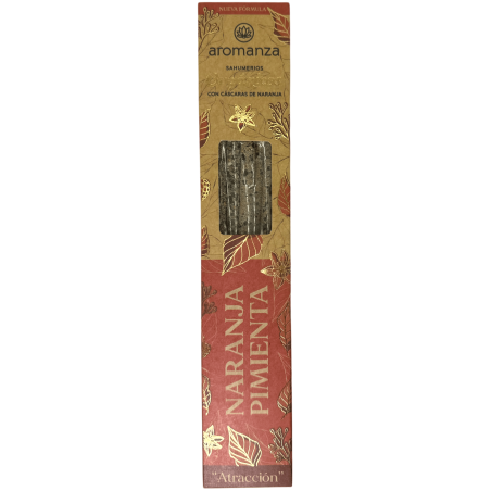 Bio Orangen- und Pfefferrauch mit Orangenschale Aromanza Argentina - 6 natürliche Sticks - Attraktion