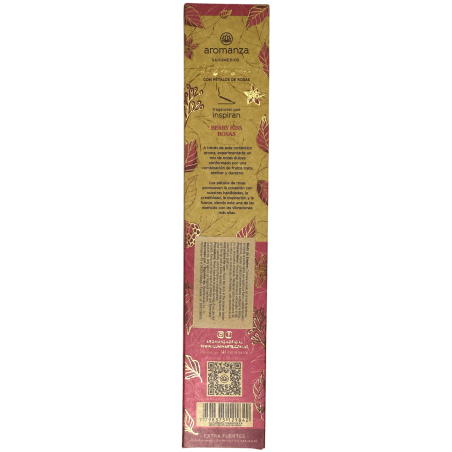Sahumerio Orgánico Berry Kiss con Pétalos de Rosa Aromanza Argentina - 6 varillas naturales - Dulzura de Hogar