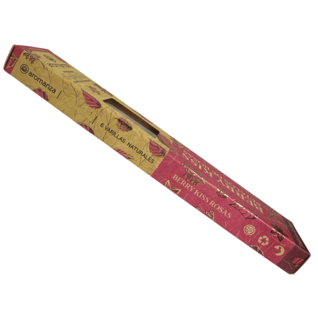 Encens Bio Baissant Baies aux Pétales de Rose Aromanza Argentina - 6 sticks naturels - Douceur de la Maison