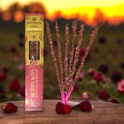 Organiczne Kadzidło Berry Kiss z Płatkami Róż Aromanza Argentyna - 6 naturalnych patyczków - Słodycz Domu