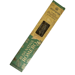 Rută nativă organică și rozmarin cu frunze de rozmarin Aromanza Argentina - 6 bețișoare naturale - Împotriva invidiei