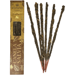 Organic Cinnamon and Sage Smokehouse with Sage Leaves Aromanza Argentina - 6 natural sticks - Warmth