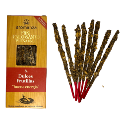 Mini Palo Santo Good Wave Incense ze Słodkimi Truskawkami Aromanza Argentina - 8 Soaks Czas trwania 40min - Dobra energia