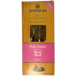 Mini Incenso Palo Santo Good Wave con Rosa Reale Aromanza Argentina - 8 Fumi durata 40min - Love