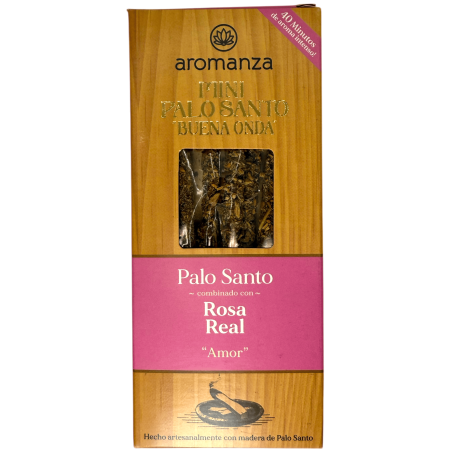 Mini Palo Santo Good Wave Wierook met Koninklijke Roos Aromanza Argentina - 8 Smokes 40min duur - Liefde