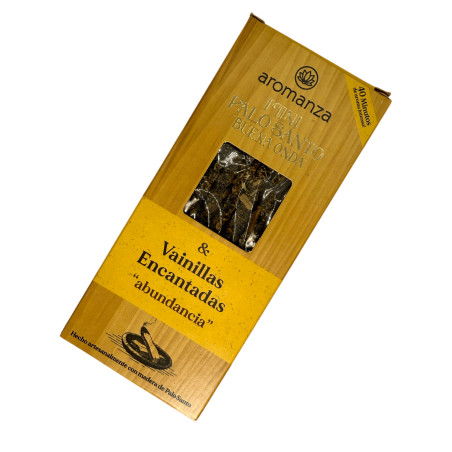Mini Palo Santo Good Wave Räucherstäbchen mit verzauberten Vanille Aromanza Argentinien - 8 Rauchungen 40min Dauer - Überfluss