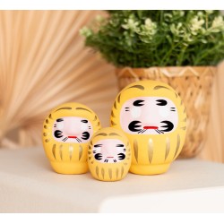 Daruma Groc Petit Fortuna - Tradicional Japó - Canell dels propòsits