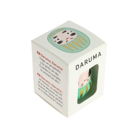 Daruma turchese piccolo successo accademico - Giappone tradizionale - bambola scopo