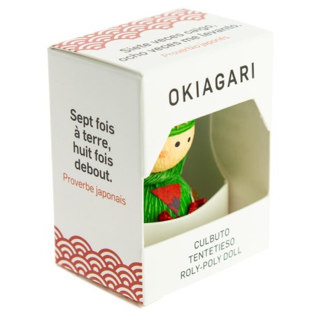 Okiagari Ninja Tentetieso - Bambola Giapponese - Colore Casuale