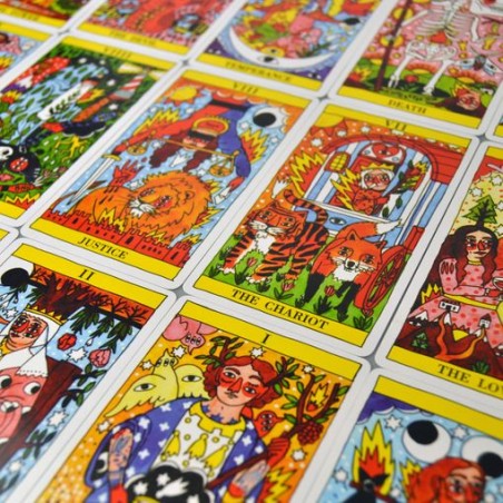 Tarot del Fuego Ricardo Cavolo - Fournier - 78 بطاقة بالألوان الكاملة وكتيب تعليمات