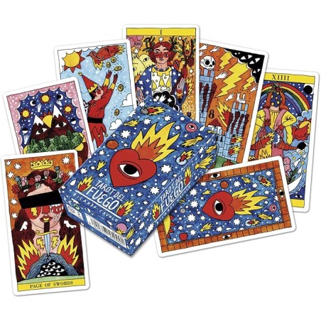 Tarot del Fuego Ricardo Cavolo - Fournier - 78 farbige Karten und Anleitungsheft