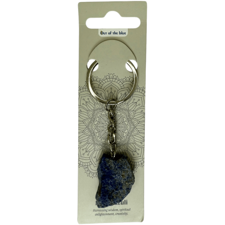 Llavero Mineral en brut Lapis Lazuli - Sabiduría, Comunicació, Protecció i Sanació
