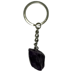 Raw Mineral Amethyst Keychain - Spiritual Connection and Protection against negative energies.