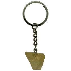 Llavero Mineral en bruto Citrino - Felicidad, Prosperidad y Alegría