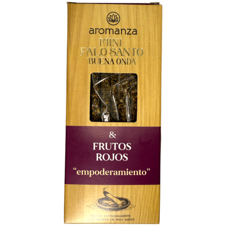Incienso Mini Palo Santo Buena Onda Frutos Rojos Aromanza Argentina - 8 Sahumerios 40min duración - Empoderamiento