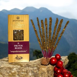 Incienso Mini Palo Santo Buena Onda Frutos Rojos Aromanza Argentina - 8 Sahumerios 40min duración - Empoderamiento