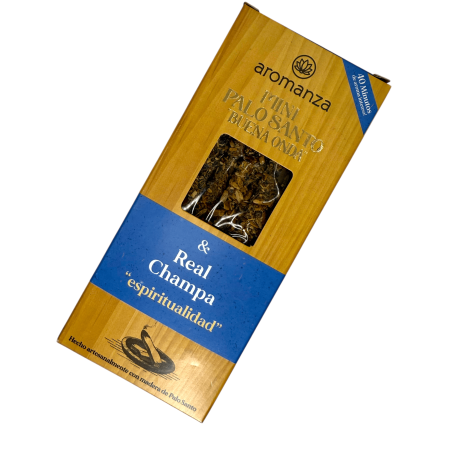 Mini Palo Santo Rökelse Good Wave Real Champa Aromanza Argentina - 8 Röker 40 min varaktighet - Andlighet