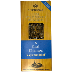 Mini Palo Santo Kadzidło Good Wave Real Champa Aromanza Argentyna - 8 Palenie Czas trwania 40min - Duchowość