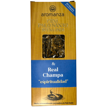 Mini Palo Santo Kadzidło Good Wave Real Champa Aromanza Argentyna - 8 Palenie Czas trwania 40min - Duchowość