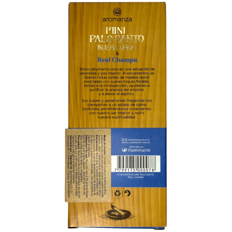 Incienso Mini Palo Santo Buena Onda Real Champa Aromanza Argentina - 8 Sahumerios 40min - Espiritualitat