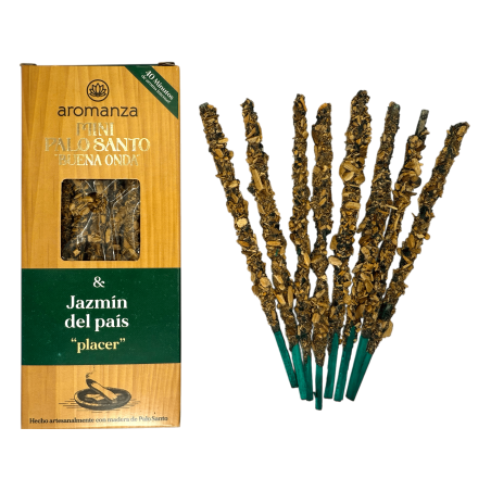 Mini Palo Santo Good Wave Incenso Gelsomino dal paese Aromanza Argentina - 8 Fumi durata 40min - Piacere