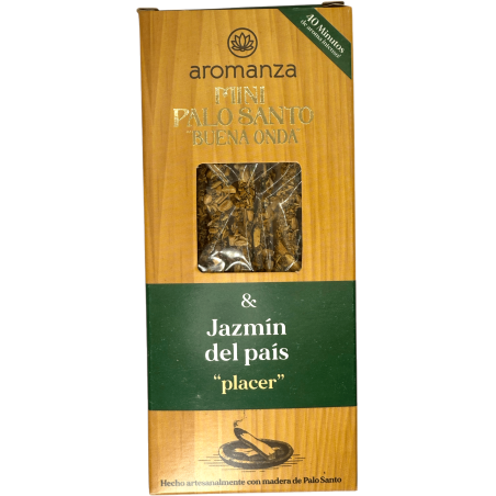 Mini Palo Santo Good Wave Räucherstäbchen Jasmin aus dem Land Aromanza Argentinien - 8 Rauchungen 40min Dauer - Genuss