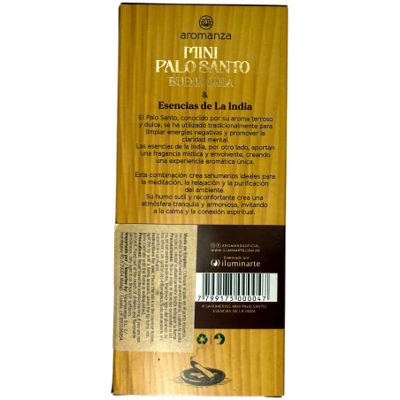 Mini Palo Santo Good Wave Incense Essences of India Aromanza Argentina - 8 Smokes 40min duration - Humility