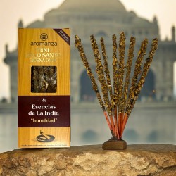 Incienso Mini Palo Santo Buena Onda Esencias de la India Aromanza Argentina - 8 Sahumerios 40min duración - Humildad