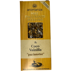 Mini Palo Santo Good Wave Cocos și Vanilie Tămâie Aromanza Argentina - 8 Bețișoare de tămâie 40min durată - Inner Peace