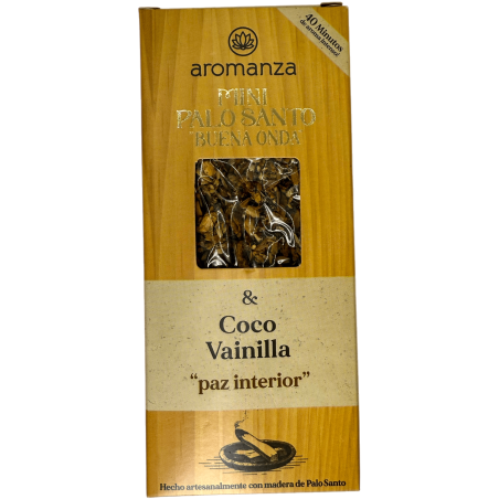 Mini Palo Santo Good Wave Coconut and Vanilla Incense Aromanza Argentina - 8 Incense Sticks 40min duration - Inner Peace