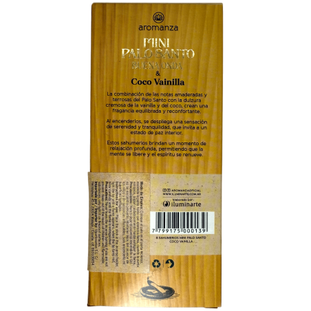 Mini Palo Santo Good Wave Incenso Cocco e Vaniglia Aromanza Argentina - 8 Bastoncini di Incenso durata 40min - Pace Interiore