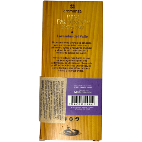 Mini Palo Santo Buona Onda Lavanda della Valle Incenso Aromanza Argentina - 8 Incensi durata 40min - Anti Stress