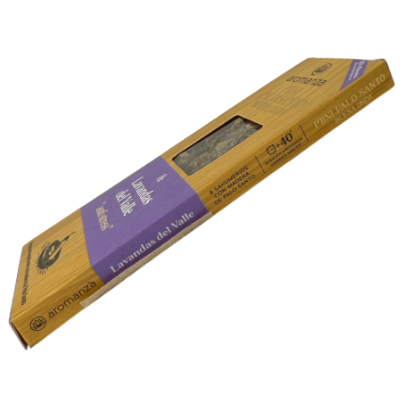 Mini Palo Santo Bonne Vague Lavande de la Vallée Encens Aromanza Argentina - 8 Encens durée 40min - Anti Stress