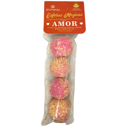 Esferes Màgiques Amor Aromanza Argentina - 4 bombolles defumació Frutos Rojos, Frambuesa, Durazno, Magnolia, Almíbar i Rosa